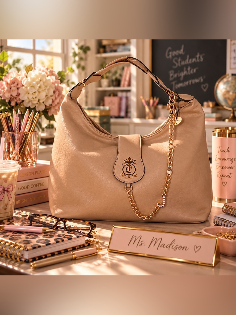 Juicy Couture Juicy Royal Crest Beige Y2K Luxe